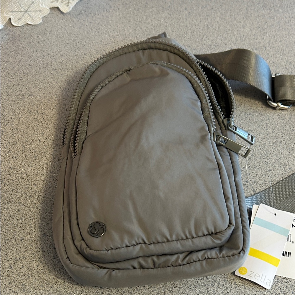 Zella Charcoal Belt Bag for Men
